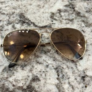 Gold Ray-Band Aviators